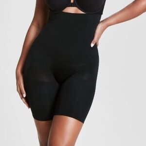 Assets by SPANX Remarkable Results High Waist Mid Thigh Shaper Black 1X